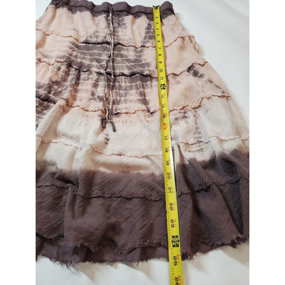 Compagnie Nouvelle Tiered Midi Skirt Tie Dye‎ Cotton Women's Medium Boho - Picture 3 of 6